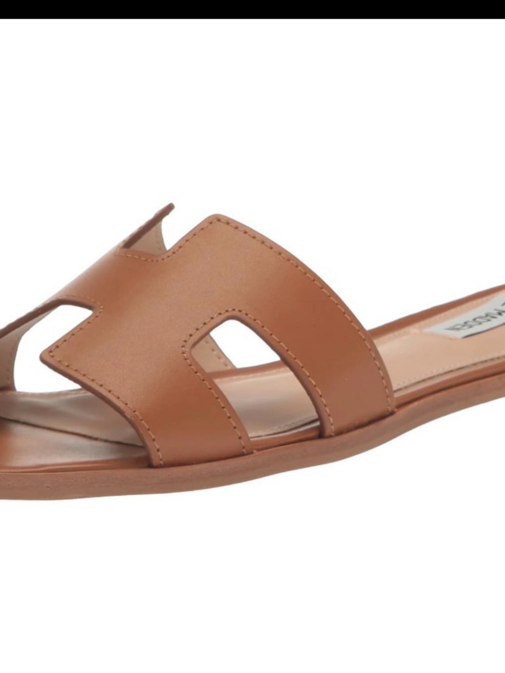 Steve Madden Haydn Tan Cutout Slide Sandals